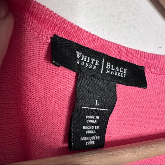 WHBM | Pink Button Down Cardigan Sweater Size Large - Picture 5 of 6